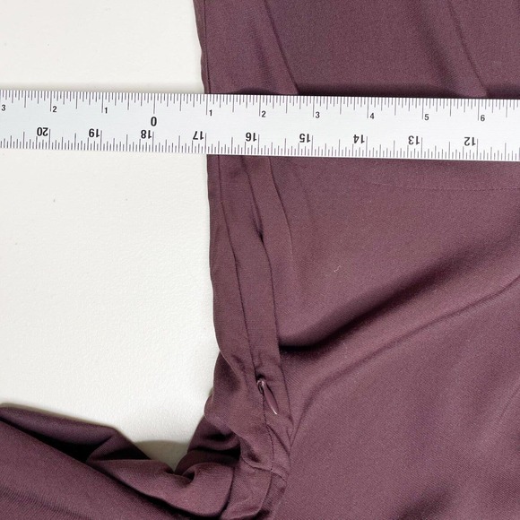 ZARA Twisted Knot Blazer Mini Dress Size XL Burgundy Long Sleeve Notch Collar - Picture 12 of 13